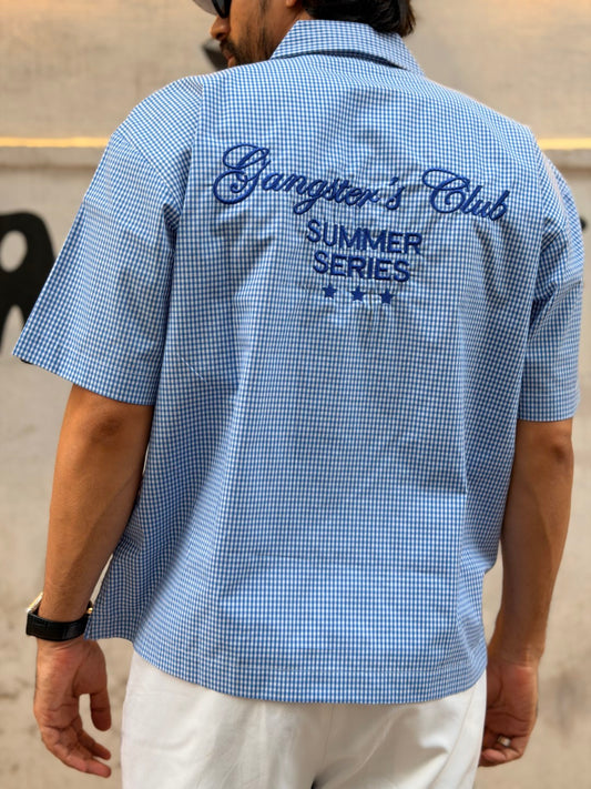 Gangstar crop summer check shirt