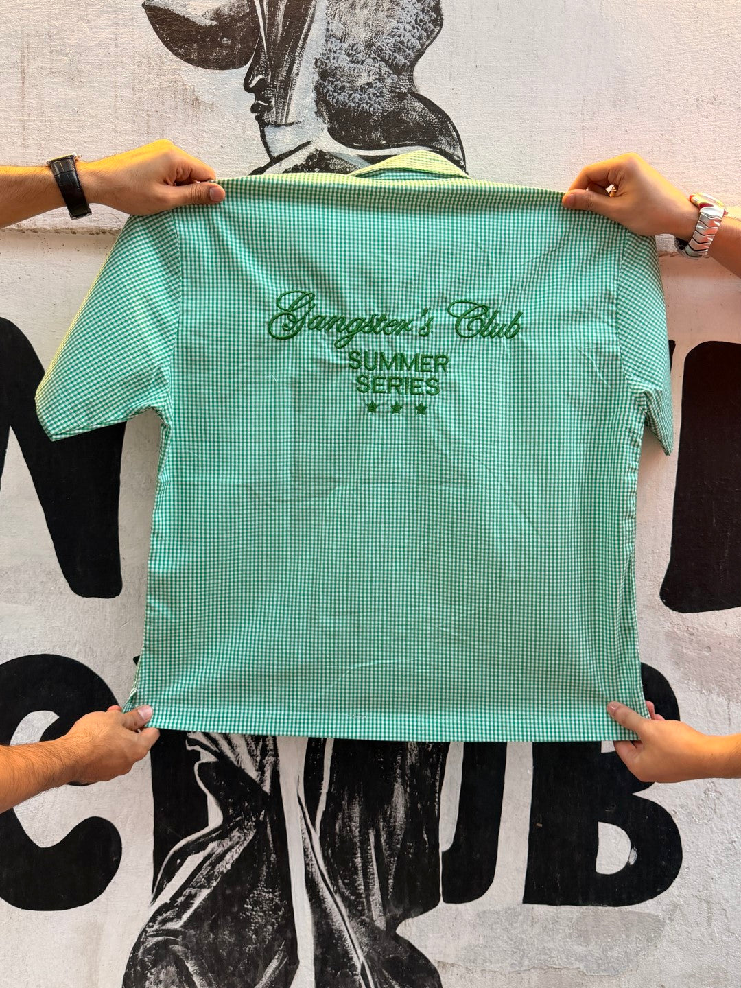 Gangstar crop summer check shirt