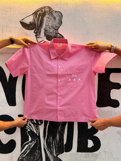 Gangstar crop summer check shirt