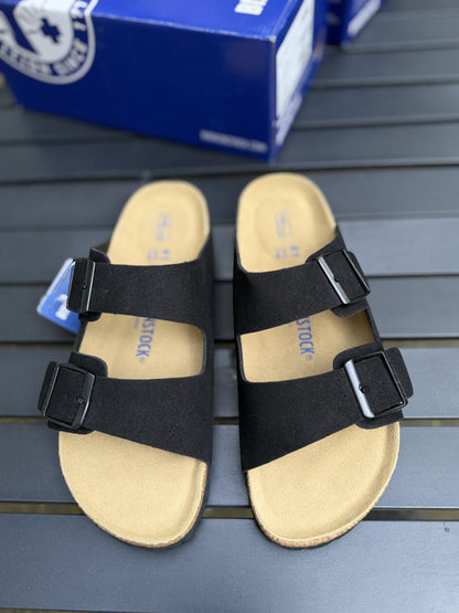 Birke*stock slides - Suede leather