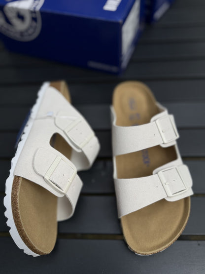 Birke*stock slides - Suede leather
