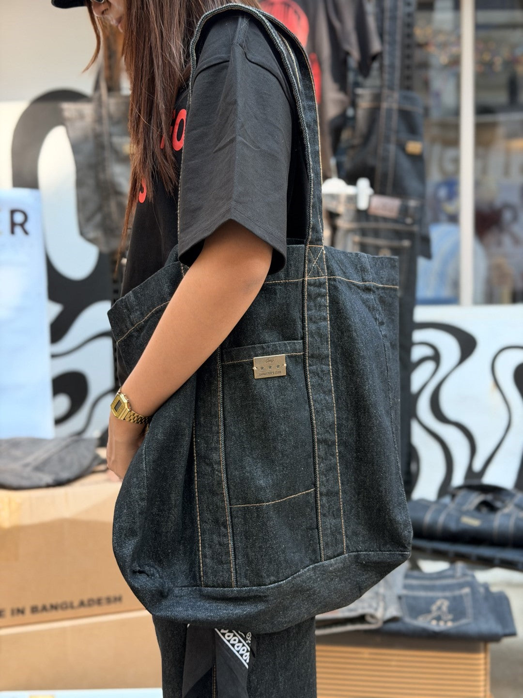 Denim TOTE bag