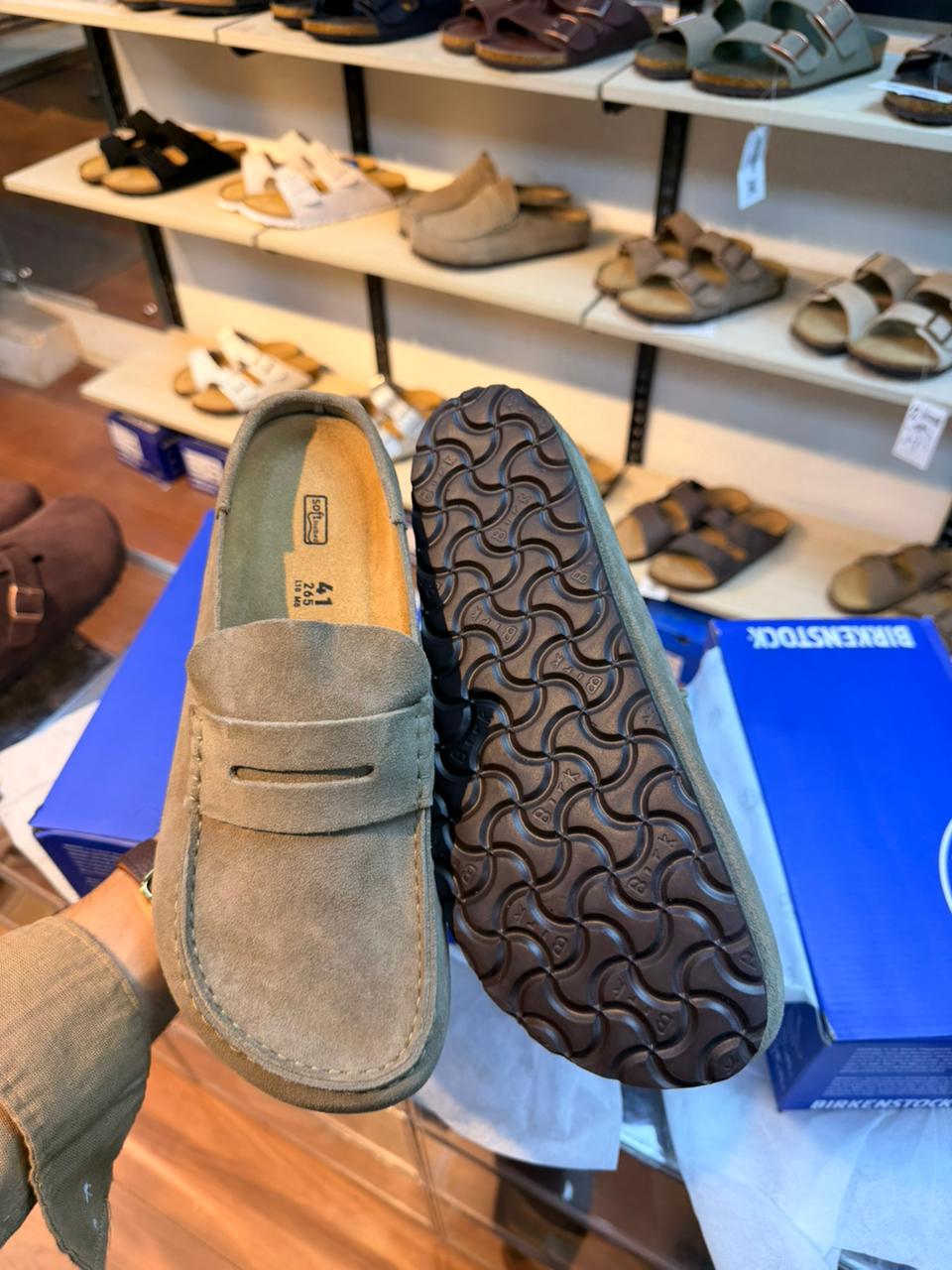 Naples wrapped suede shoes